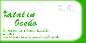 katalin ocsko business card